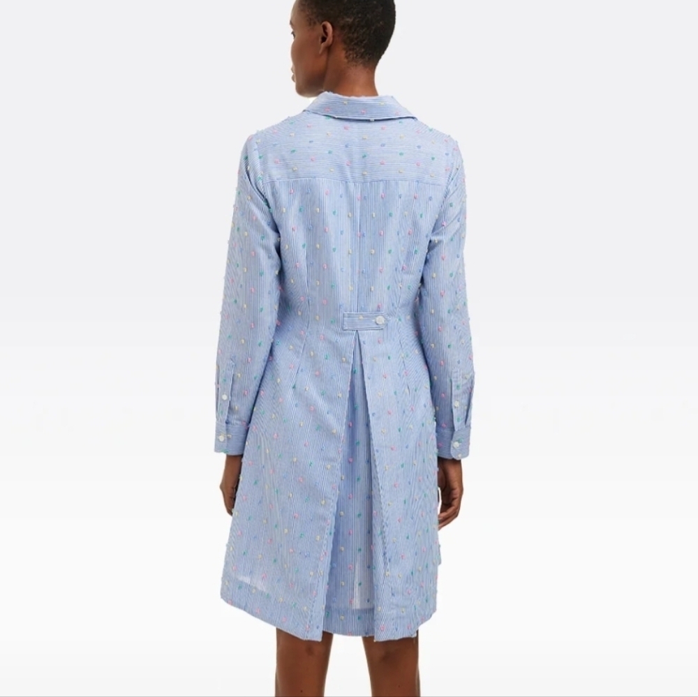 NWT Layla Shirt Dress In Blue Stripe - Large - Picture 3 of 11